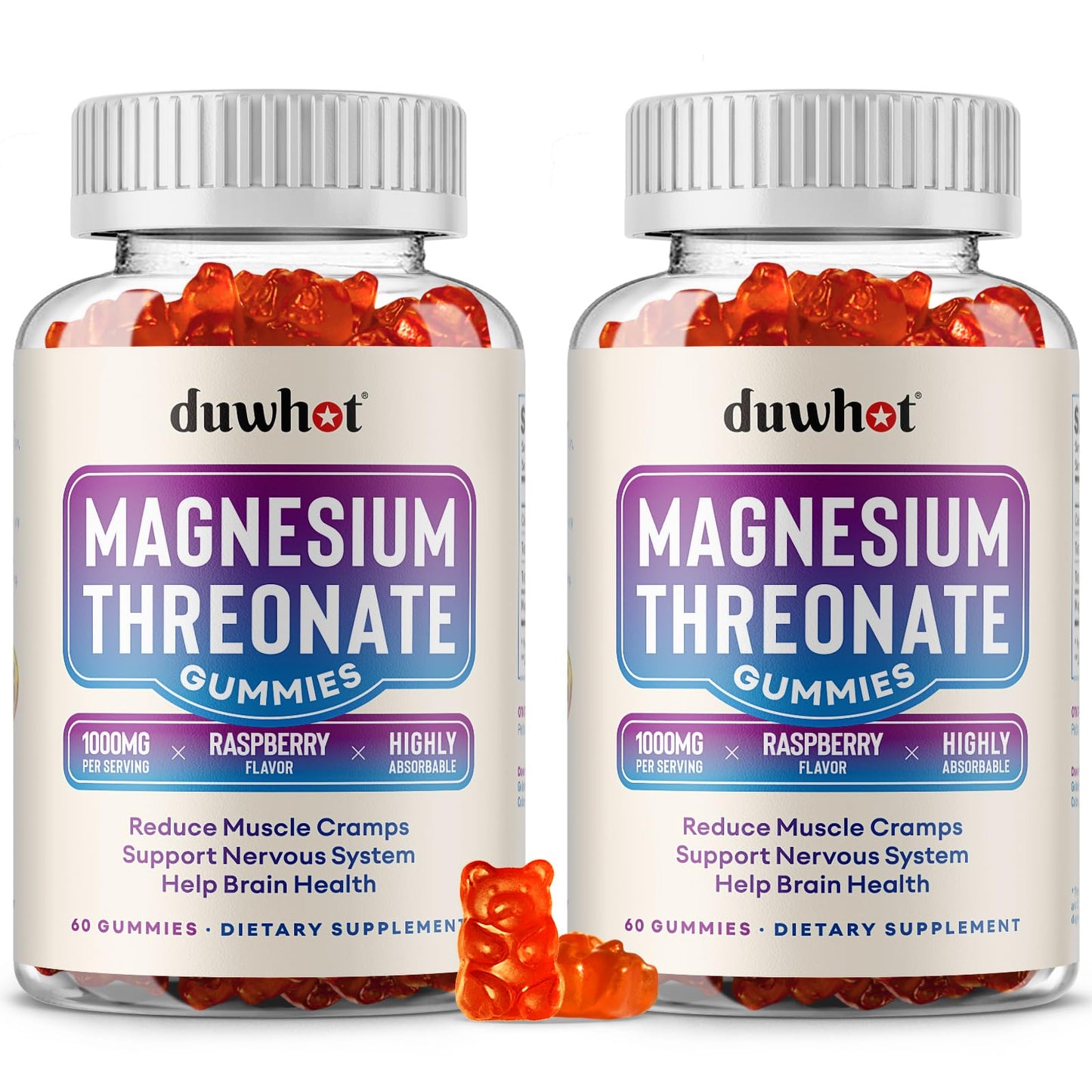 Magnesium Threonate Gummies 1000mg Supplements for Kids & Adults