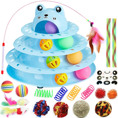 Suhaco 26 Pack Cat Toys Interactive for Indoor Cats