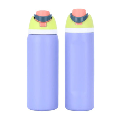 24/32oz Straw Double-Layer Insulated Cup 304 Stainless Steel Sports Water Bottle Travel Vacuum Flask for Outdoor Camping Sports
