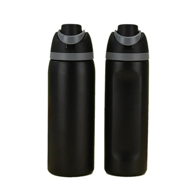 24/32oz Straw Double-Layer Insulated Cup 304 Stainless Steel Sports Water Bottle Travel Vacuum Flask for Outdoor Camping Sports
