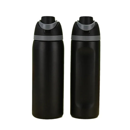 24/32oz Straw Double-Layer Insulated Cup 304 Stainless Steel Sports Water Bottle Travel Vacuum Flask for Outdoor Camping Sports
